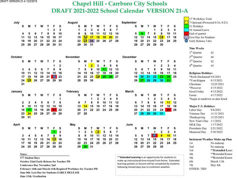 Wake County Calendar 2021